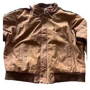 Vintage ADA Brown Leather Jacket Women’s Sz L Multipocket Patina Biker